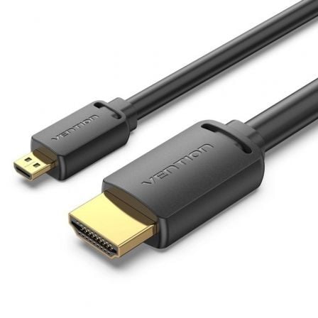 Cable Micro HDMI 2.0 4K Vention AGIBF/ HDMI Macho - Micro HDMI Macho/ 1m/ Negro