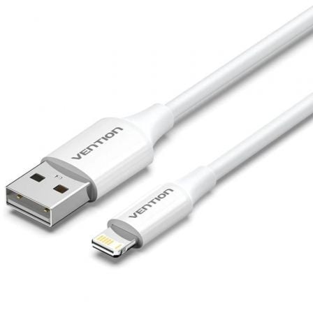 Cable USB 2.0 Lightning Vention LAIWF/ USB Macho - Lightning Macho/ 480Mbps/ 1m/ Blanco