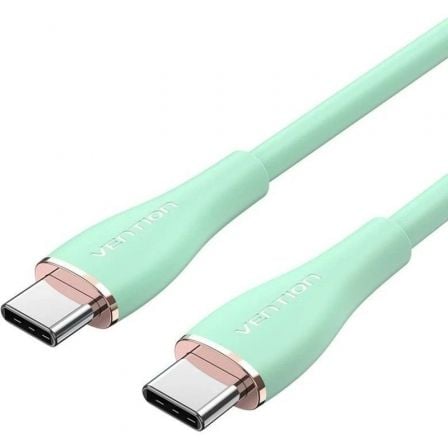 Cable USB 2.0 Tipo-C Vention TAWGF/ USB Tipo-C Macho - USB Tipo-C Macho/ Hasta 100W/ 480Mbps/ 1m/ Verde