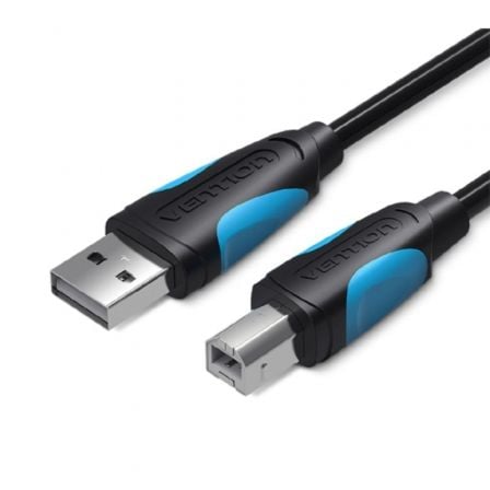 Cable USB 2.0 Impresora Vention VAS-A16-B100/ USB Tipo-B Macho - USB Macho/ 480Mbps/ 1m/ Negro