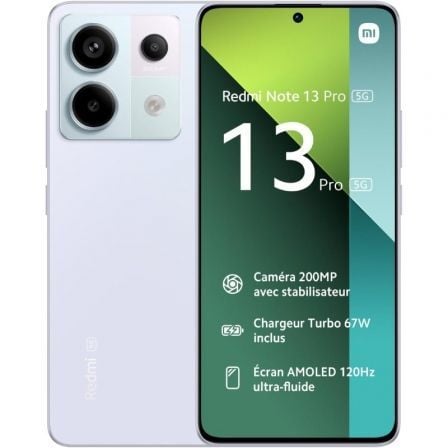 Smartphone Xiaomi Redmi Note 13 Pro 12GB/ 512GB/ 6.67'/ 5G/ Púrpura