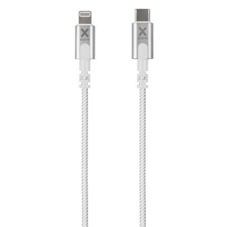 Cable USB Tipo-C Lightning Xtorm CX2030/ USB Tipo-C Macho - Lightning Macho/ Hasta 60W/ 480Mbps/ 1m/ Blanco