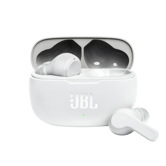 AURICULARES BLUETOOTH JBL WAVE 200TWS CON ESTUCHE DE CARGA BLANCO