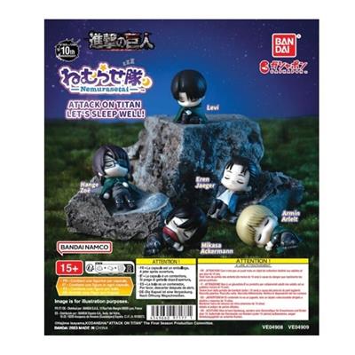 Set gashapon lote 30 articulos attack on titans lets sleep well!