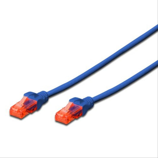 CABLE DE RED CAT 6 U/UTP DE 1,0 METRO EN COLOR AZUL.