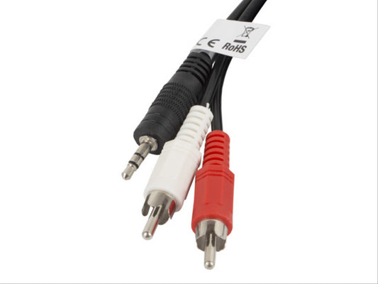 CABLE ESTEREO LANBERG JACK 3.5MM/2X RCA MACHO 2M