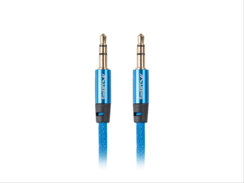 CABLE ESTEREO LANBERG JACK 3.5MM MACHO/JACK 3.5MM MACHO 1M AZUL