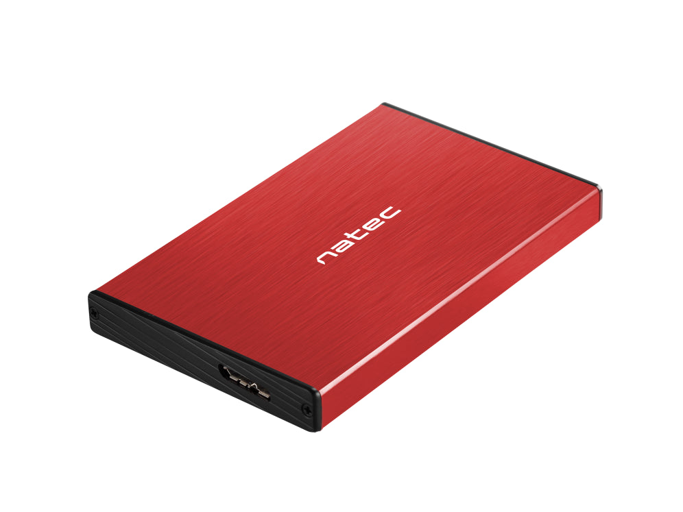 CAJA EXTERNA NATEC RHINO GO DISCO DURO 2,5" USB 3.0 SATA ROJA