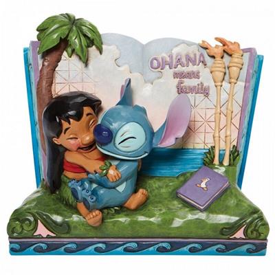 Figura decorativa enesco disney lilo & stitch libro ohana