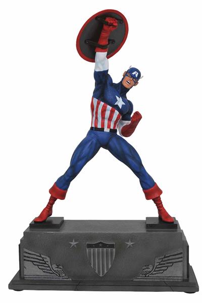 Figura diamond collection marvel avengers capitan america estatua resina 30 cm premier collection