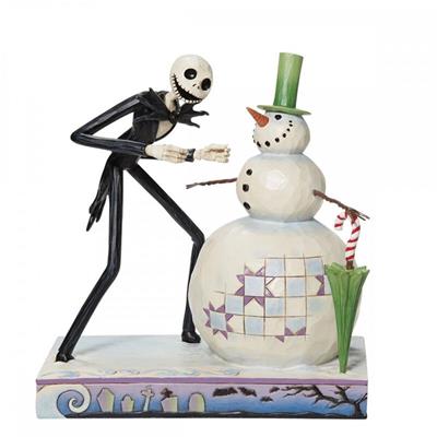 Figura enesco disney pesadilla antes de navidad jack descubriendo muñeco de nieve