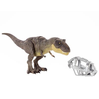 Figura mattel jurassic world dino escape tyrannosaurus rex pisa y ataca