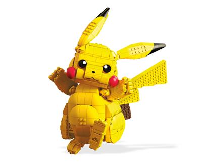 Figura mattel mega construx build pokemon jumbo pikachu 825 pcs