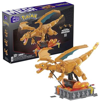 Figura mattel mega construx motion pokemon motion charizard 1664 pcs