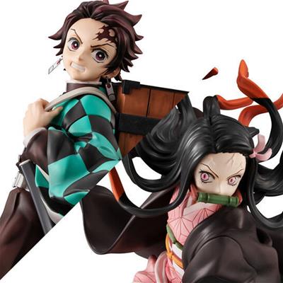 Figura megahouse serie g.e.m. demon slayer kimetsu no yaiba kamado brother & sis