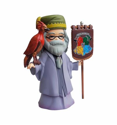 Figura plastoy harry potter albus dumbledore & fenix estandarte hogwarts