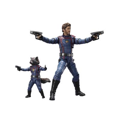 Figura tamashii nations sh figuarts guardianes de la galaxia volumen 3 star lord & rocket raccoon 2