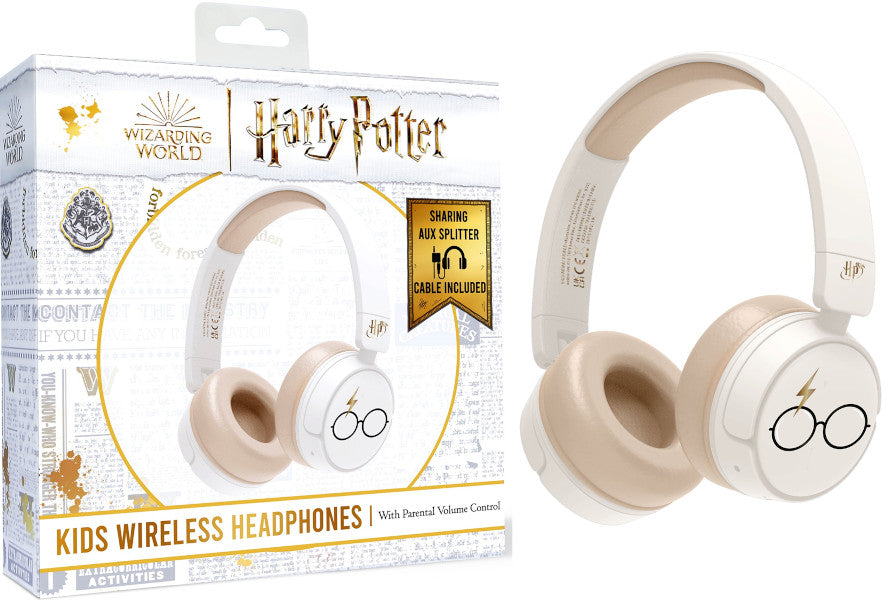 OTL KIDS WIRELESS HEADPHONES HARRY POTTER LIGHTNING BOLD SCAR WHITE (CONSOLAS/MOVIL/TABLET)