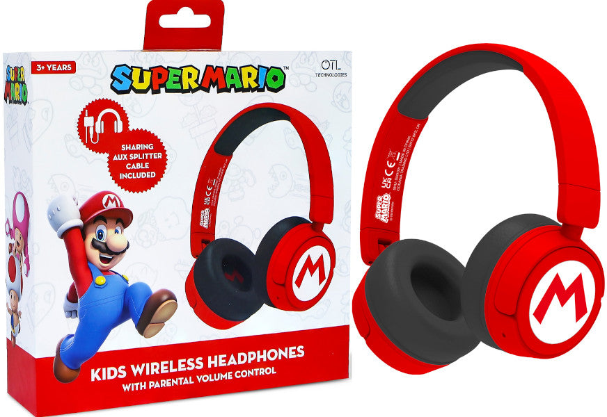 OTL WIRELESS BLUETOOTH HEADPHONE SUPER MARIO ROJO (MOVIL/TABLET)