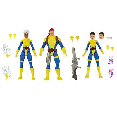 Figuras hasbro marvel legends series xmen 60 anv marvels forge - storm - jubilee