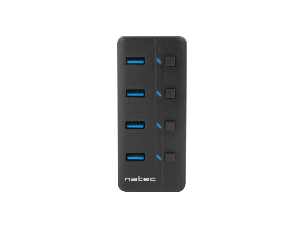 HUB NATEC MANTIS 2 USB 3.0 4 PUERTOS ON OFF CON ALIMENTADOR