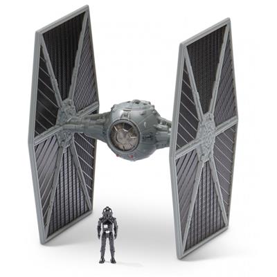 Figura star wars nave 8cm tie fighter gris y figura