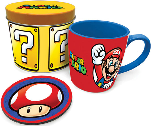 CAJA METALICA REGALO SUPER MARIO (INCLUYE: MUG/COASTER)