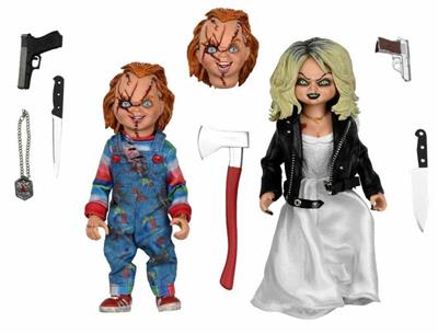 Pack 2 figuras bride of chucky chucky & tiffany 20 cm