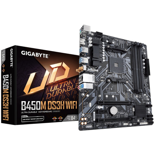 PLACA BASE GIGABYTE B450M DS3H WIFI AM4 MATX 4XDDR4