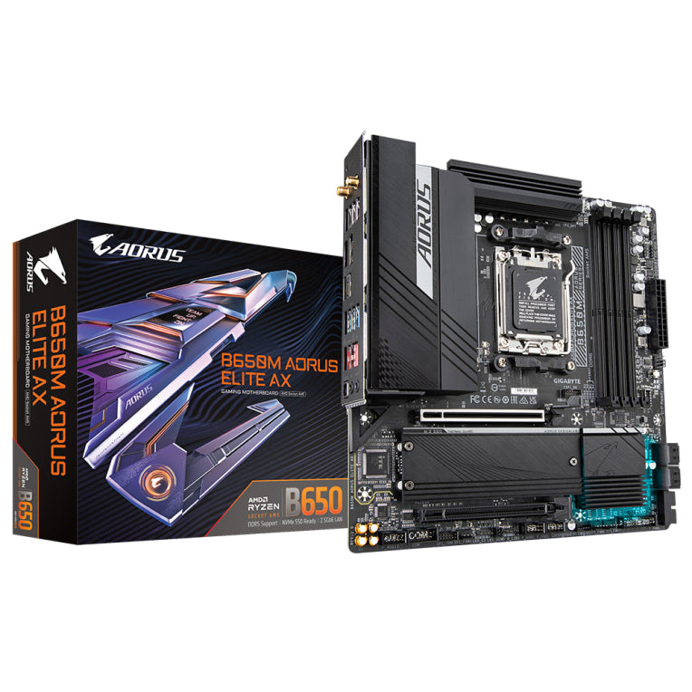 PLACA BASE GIGABYTE B650M AORUS ELITE AX AM5 ATX 4XDDR5