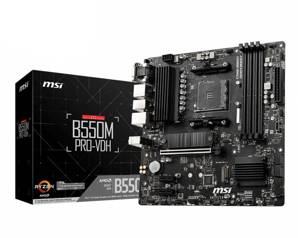 PLACA BASE MSI B550M PRO-VDH AM4 MATX 4XDDR4