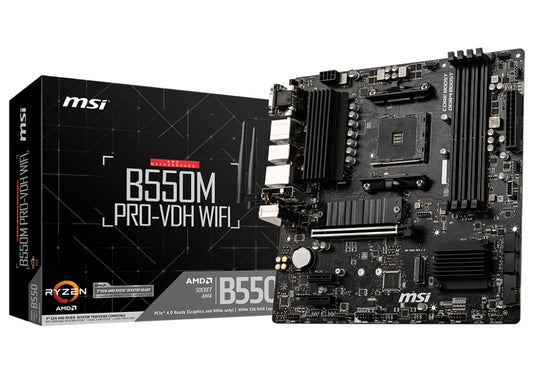 PLACA BASE MSI B550M PRO-VDH WIFI AM4 MATX 4XDDR4