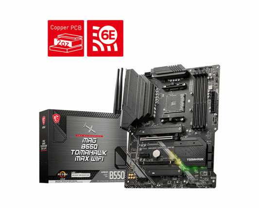 PLACA BASE MSI MAG B550 TOMAHAWK MAX WIFI AM4 ATX 4XDDR4