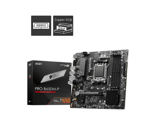 PLACA BASE MSI PRO B650M-P AM5 MATX 4XDDR5