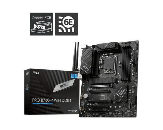 PLACA BASE MSI PRO B760-P WIFI 1700 ATX 4XDDR4