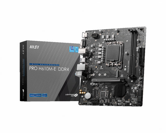 PLACA BASE MSI PRO H610M-E D4 1700 MATX 2XDDR4