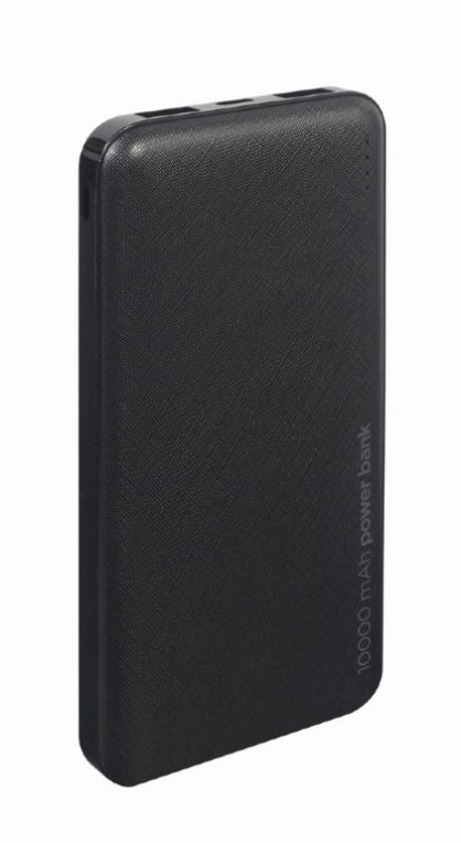 POWERBANK GEMBIRD 10000mAh 1x microUSB A 2x USB-A NEGRO