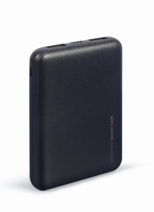 POWERBANK GEMBIRD 5000mAh 1x microUSB A 2x USB-A NEGRO