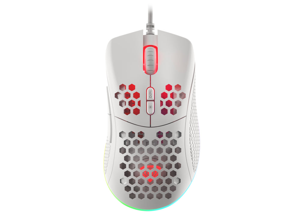 RATON GAMING GENESIS KRYPTON 555 RGB SENSOR PMW3333 8000 DPI BLANCO