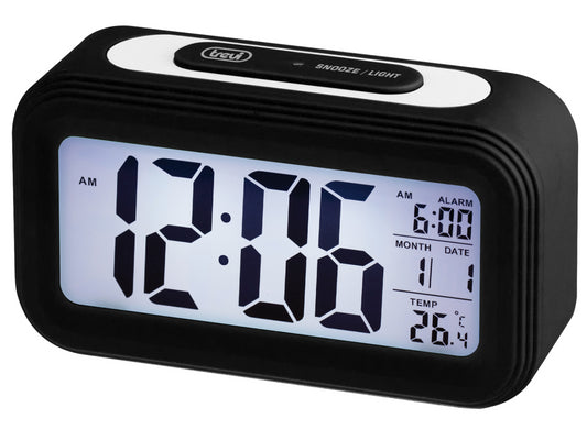 RELOJ DIGITAL CON ALARMA Y TERMÓMETRO TREVI SL 3068 S NEGRO