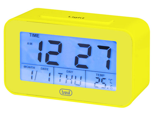 RELOJ DIGITAL CON ALARMA Y TERMÓMETRO TREVI SLD 3P50 AMARILLO