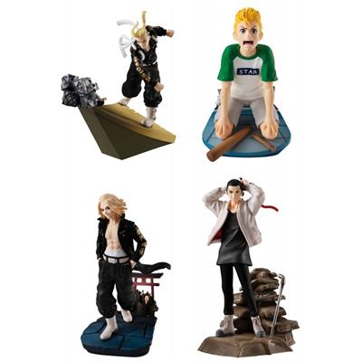 Set figuras megahouse petitrama series tokyo revengers toman heroic scenes