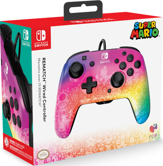 PDP REMATCH WIRED CONTROLLER SUPER MARIO STAR SPECTRUM (SWITCH/LITE/OLED)