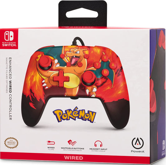 POWER A WIRED CONTROLLER POKÉMON - CHARIZARD VORTEX