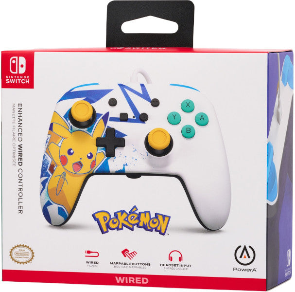 POWER A WIRED CONTROLLER PIKACHU HIGH VOLTAGE