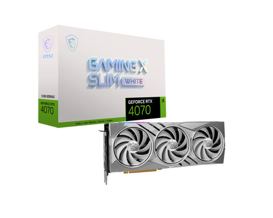 TARJETA GRAFICA MSI RTX 4070 GAMING X SLIM X 12GB GDDR6X WHITE