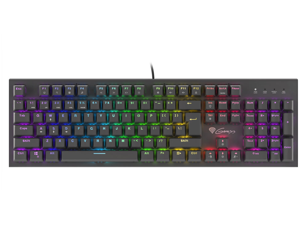 TECLADO GAMING GENESIS THOR 300 RGB MECANICO SWITCH OUTEMU MARRON