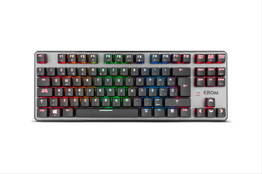 TECLADO GAMING KROM KERNEL TKL USB RETROILUMINADO MECANICO NEGRO