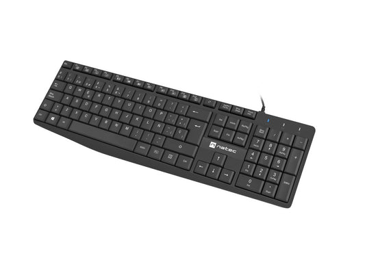 TECLADO NATEC NAUTILUS SLIM LAYOUT 106 TECLAS NEGRO