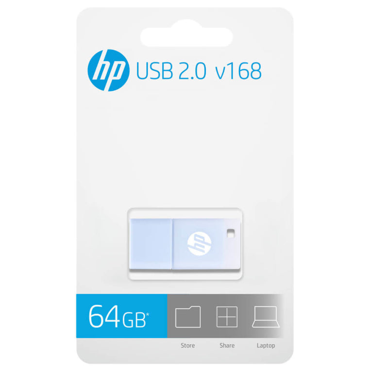 USB 2.0 HP 64GB v168 AZUL